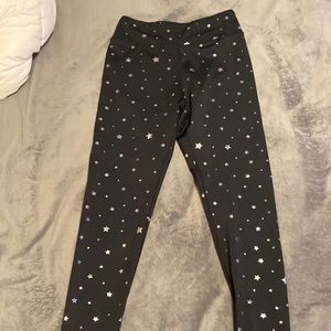 womens black star leggings